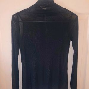 Sheer turtle neck top